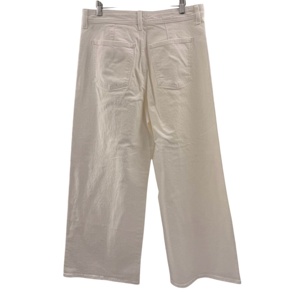 NWT High-Rise Sailor Wide Leg Ankle Jeans Relaxed Fit Universal Thread White 12 - Picture 8 of 11